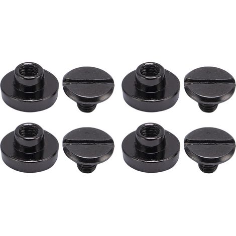 50 Sets 8 mm Nietschrauben aus Legierung, Schlitz, Flachkopfnieten, Bindeschrauben für Lederhandwerk, Bekleidungsdekoration, Gunmetal (1/5)
