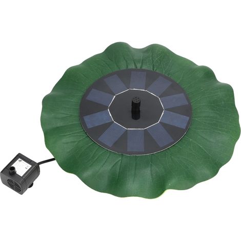 5V 1,6W Solar-Wasserbrunnenpumpe, schwimmender Landschaftsbrunnen für die Außendekoration mit 800mAh Lithium-Akku und Lotusblatt-Dekor