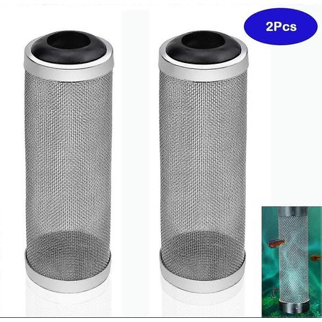 Lot de deux filtres d'entrée d'eau pour aquarium, filtres à mailles pour aquarium, filtres à mailles de protection pour crevettes de 16 mm, filtres d'entrée d'eau pour protéger les poissons et les cre (1/5)