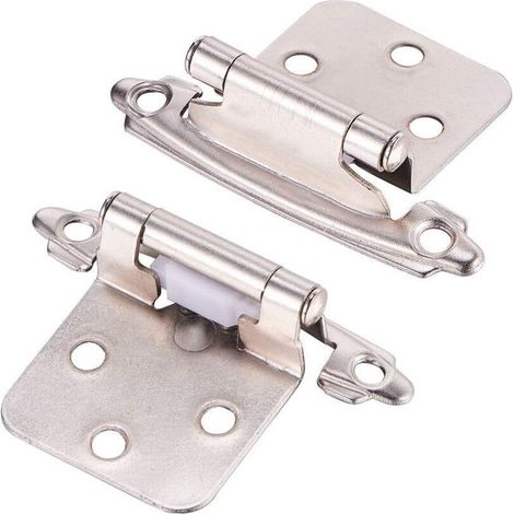 Charniere - Acier - 70 x 30 mm - Pour Portes D'armoires Placards Cuisine - 1 Paire (1/4)