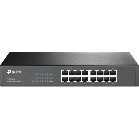 TP-Link TL-SG1016D(UN) Netzwerk-Switch Unmanaged L2 Gigabit Ethernet (10/100/1000) Schwarz (1/5)
