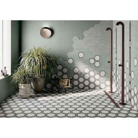 Carrelage Imitation Carreaux de Ciment HEXAGON 25x22 cm Mint Hexagon (1/3)