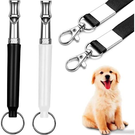 Sifflet Chien, Sifflet Ultrason Chien, Sifflet Chien Rappel, 2 PcsSifflet pour Chien, Accessoire pour Chien, Sifflets à Ultrasons Professionnels, Sifflet Anti Chien, Sifflet Ultrasonique RéGlable (1/5)