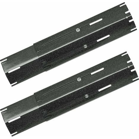 Barre Aromatisante - Plaque Chauffante pour Barbecue à Gaz - Porcelaine Emaillée - Réglable 29.9 à 53.9 cm - Lot de 2 (1/5)
