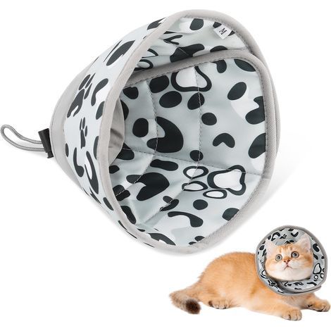 Coleette Chat Anti Lechage, Colleettes pou Chats Chiens, églable Colleette Chat Anti Gattage, Doux Confotable Ajustable Colleettes pou Chats Apès Chiugie Anti-Mosue Potection (1/5)