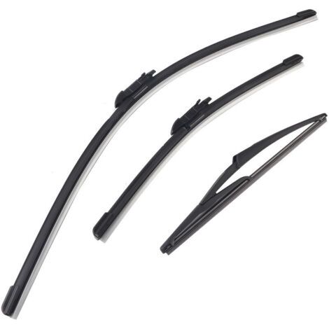 RHG Lame d'essuie-glace de pare-brise avant arrière de voiture 24/16/12 pouces pour Vauxhall Corsa D 20062014
