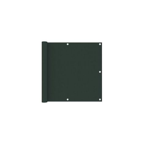 Paravent de balcon, vert foncé, 90 x 500 cm, tissu Oxford - Crezuo (1/4)
