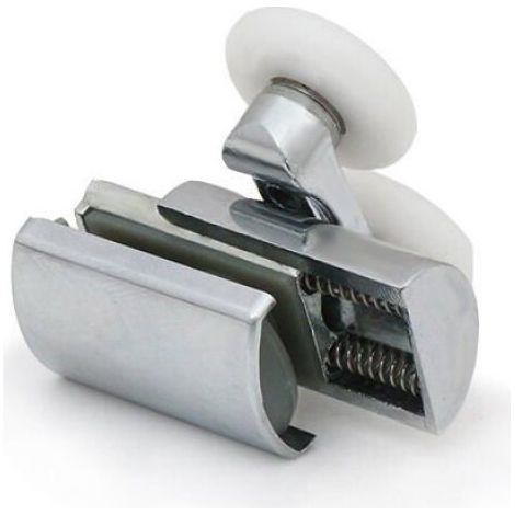 Roulettes Pour Porte De Douche - Diamètre 23 À 27 Mm - Trou Verre 8 À 10 Mm - Épaisseur 6 Mm - Lot De 4 (1/4)