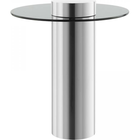 Table basse fait main EGI 46x46 gris clair et gris foncé