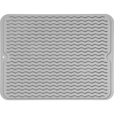 Tapis égouttoir en silicone multi-usages, facile à nettoyer, écologique et résistant à la chaleur. (1/5)