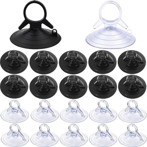 60 Pièces Ventouse Pare Soleil 45mm Sans Crochets Ventouse Transparente Mini Ventouse pour Vitre, Salle de Bain Pare Brise Voiture Pare-Soleil