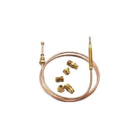 Plombservice – Thermocouple universel 900mm – Embout magnétique pour chauffe-eau – 6 raccords inclus – Pièces détachées Saunier Duval