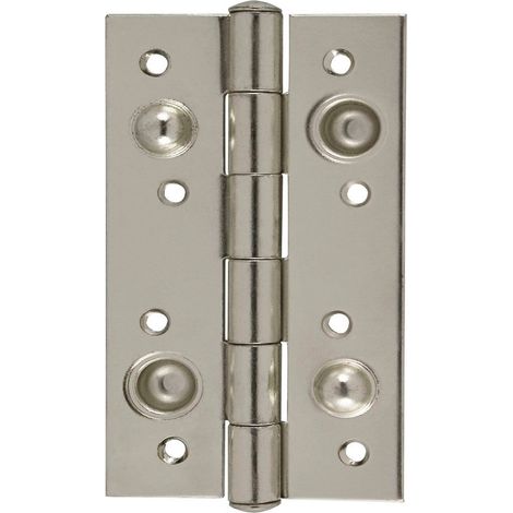 Bisagra seguridad canto recto puertas entrada acero níquel satinado 150x80mm (1/2)
