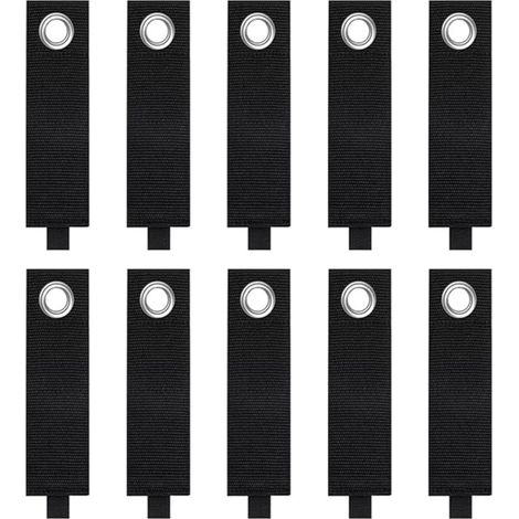 10PCS Organisateur Support Rallonge, Sangles Rangement d'extension Robustes Sangles Câble à Boucle à Crochet Portables avec Œillet pour le Stockage de Câbles de Cordes de Tuyau d'arrosage (1/5)