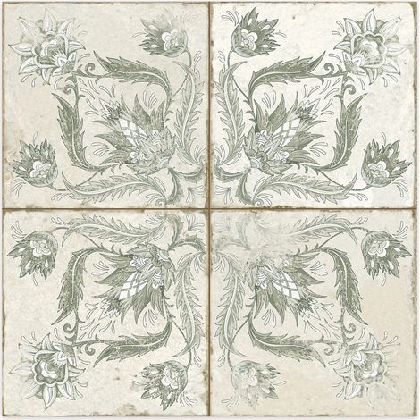 Carrelage Vintage Vert Leptis 45x45x0,95 cm Camoria - Sol et mur intérieur (vendu par carton de 1 m²) - RO'MA CARRELAGE