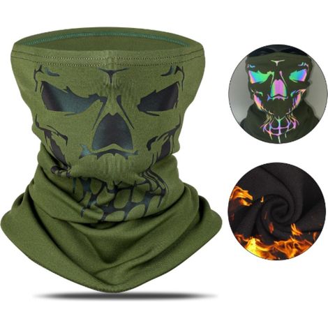 Bandana, masque facial, cache-cou, cagoule coupe-vent - Vert (1/4)