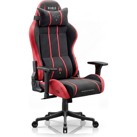 Chaise gaming en tissu Small Size, noir-rouge: Diablo X-One 2.0 Bloody Mary