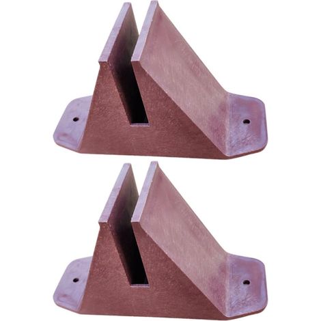 Socles de clôture de jardin en plastique marron support (1/5)