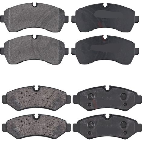 KIT PASTIGLIE FRENO ANTERIORI E POSTERIORI compatibile con MERCEDES-BENZ eSPRINTER FURGONATO (B910) / PASTIGLIE FRENANTI AUTO OEM 37552  37553,35277 / SOSTITUZIONE DIRETTA / BASSA POLVERE / SILENZIOSO