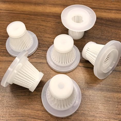 Cartouches filtrantes pour aspirateur (Lot de 6) — Papier filtrant lavable, accessoires de filtration haute efficacité de classe H12 (1/4)