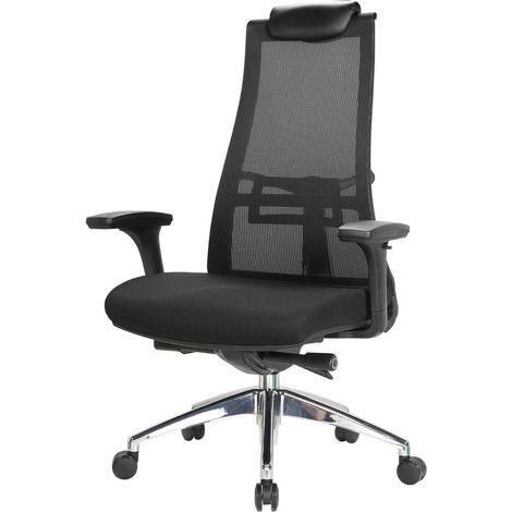 Silla con Ruedas - Sillón de Oficina Negro (1/4)
