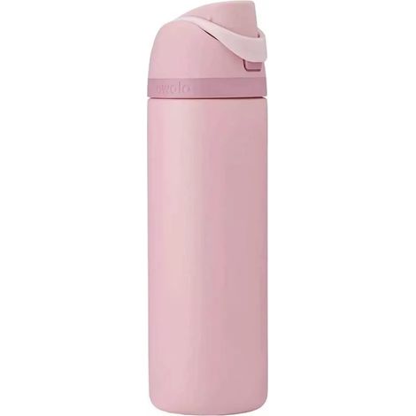 botella de agua, acero inoxidable, sistema FreeSip, pajita integrada, aislamiento térmico de 24 horas, cuarzo rosa. (1/5)