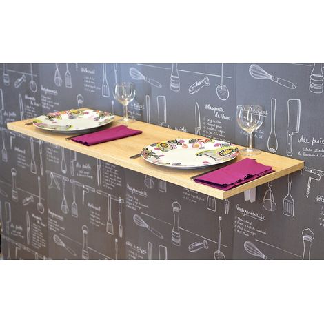 Consoles rabattables pour tablette en acier - finition blanc - 300 x 130 mm - Interges
