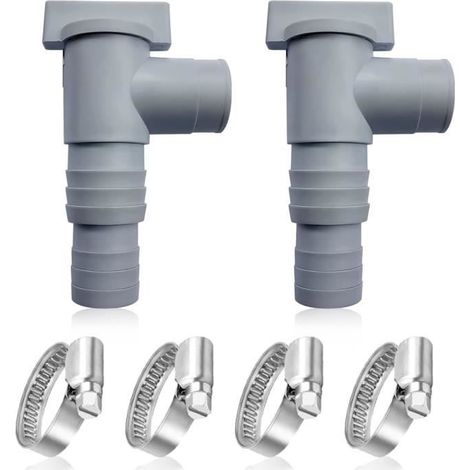 Vanne Piscine - PVC - 32mm - 2 Pcs - Robuste et Durable - Contrôle Précis du Débit (1/4)
