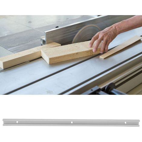 Jig de guidage à rainure en T en alliage d'aluminium pour coupes d'onglet, outil de menuiserie (500mm) (1/5)