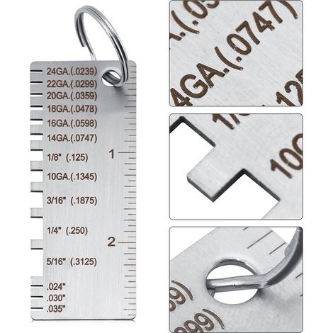 Dickenmessgerät für Edelstahldraht/-blech, Schweißlehre, Prüfgerät für beschichtete Bauteile (1/5)