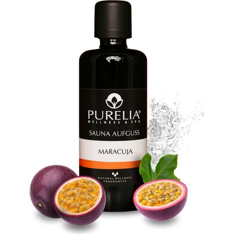 PURELIA Saunaaufguss Konzentrat Maracuja 100 ml natürlicher Sauna-aufguss - reine ätherische Öle