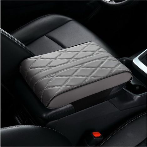 Housse d'accoudoir, housse de console centrale pour voitures, tapis d'accoudoir en mousse à mémoire de forme, housse de console centrale pour SUV/camions/voitures, tapis d'accoudoir bordeaux (1/5)