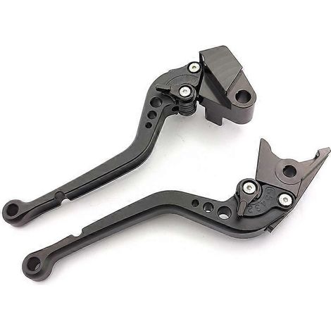 Convient aux motos Kawasaki Z900 (17-23 ans) : poignée de frein réglable en alliage d'aluminium modifié, accessoire de chariot (la longue poignée est entièrement noire). (1/3)