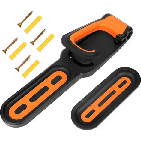 Support Mural Vertical pour Vélo, Opération Simple, Support de Rangement Pratique pour Vélos pour Garages (orange noir). (1/5)