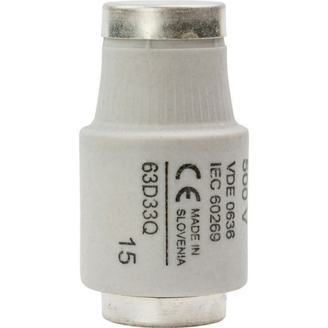 Eaton Sicherungseinsatz, Niederspannung, 63 A, AC 500 V, D3, 27 x 16 mm, gR, IEC, Flink, 63D33Q