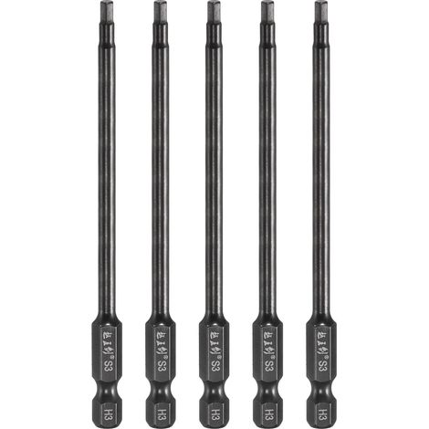5pcs Clé À Tête Hexagonale Pour Mèche Perçage 3mm(H3) Acier S3 (1/5)