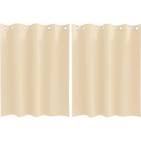 Maison Exclusive - Tende Blackout con Anelli 2 pcs Crema 140 x 140 cm Poliestere