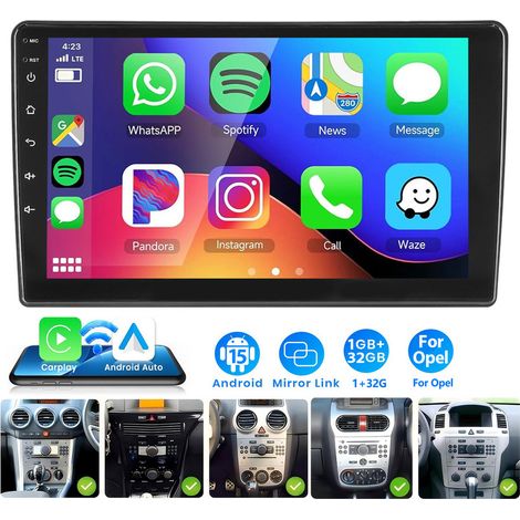 9 "Android 15 32/64G pour Corsa C, Corsa D, Zafira B, Astra H, Tigra, Antara, Combo B Apple CarPlay RDS GPS Navigation WIFI - 1+32G