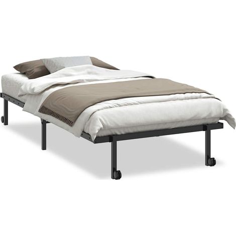 Maison Exclusive - Giroletto senza Materasso Pieghevole Nero 100x200 cm in Acciaio (1/5)