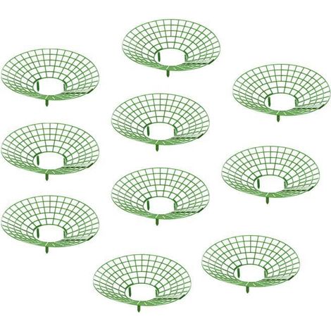 Klettererdbeeren-Stütze aus grünem Gitter - [D596133632] - 10er Set - PP - 9cm