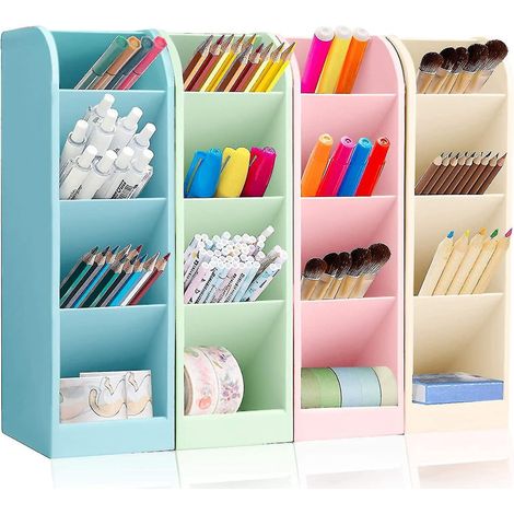 Ensemble de 4 porte-stylos, porte-stylos multifonctionnel, boîte de rangement pour stylos, porte-stylos de bureau