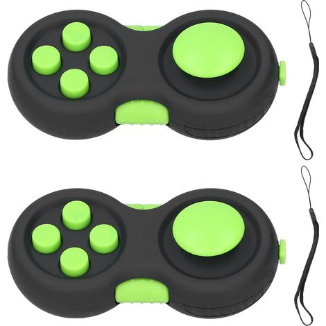 2Pcs Skin Picking Pad Toy Anxiety Stress Relief Fingertip Toy Children Adults Hand Gift(Black Green ) (1/5)