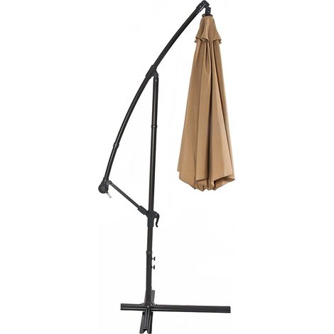 Ombrellone da esterno 3M, ombrellone a 8 lati, ombrellone da giardino per il tempo libero, ombrellone a banana, grande ombrellone parasole, ombrellone di ricambio senza struttura (beige) (1/5)