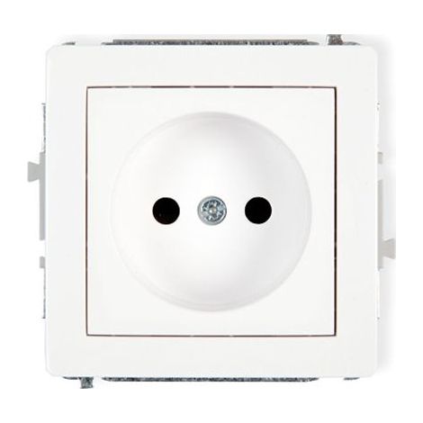 Enchufe individual Deco b/u 2P blanco DGP-1p
