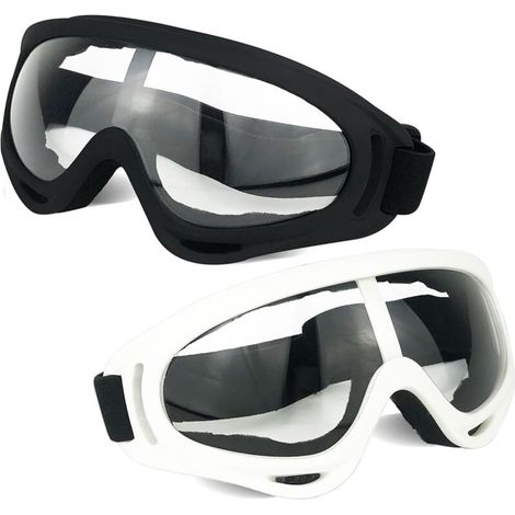 (20×10×10cm)2 Pack Protective Goggles / Safety Glasses / Motorcycle Goggles with Bandanas (1/3)