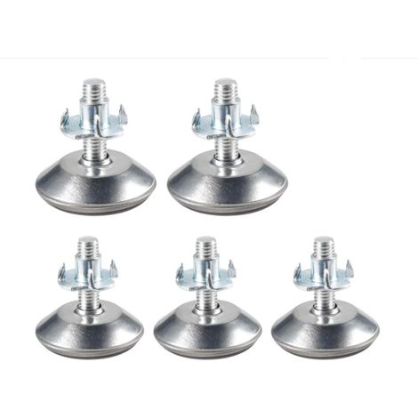 Patins pour meubles, lot de 5 pièces Patins réglables pour meubles M8 x 40 mm Patins réglables pour nivellement Vis de réglage avec écrous à griffes Pour meubles Convient pour les chaises