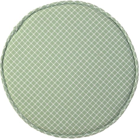 Coussin épais en lin tendance pour chaise ronde, chaise de salle à manger ronde, petite chaise ronde et tabouret rond (1/5)