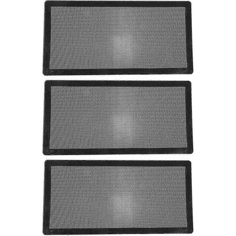 Lot de 3 filtres pour ventilateur d'ordinateur PC avec couvercles de protection.-24.00X12.00X0.10CM-Black (1/3)