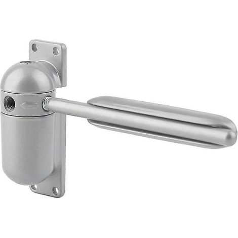 Ferme-porte automatique réglable et durable, montage en surface, ressort de porte automatique pour fermeture automatique, gris (1/5)