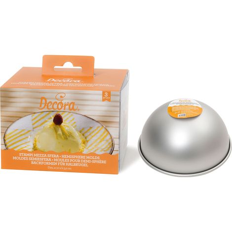 Decora 0062953 Cf 3 Stampi Mezza Sfera In Alluminio Anodizzato Ø 10 X H 5,2 Cm (1/5)